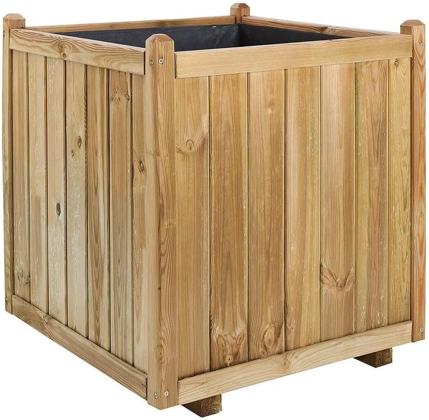 CERLAND Bac à Fleurs carré en Bois Vendôme - 70 x 70 x 75