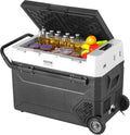 VEVOR Réfrigérateur Portable à Compression 60 L – Température Réglable -20 °C à 20 °C, pour Camion Bateau Maison Camping Extérieur, Noir/Blanc