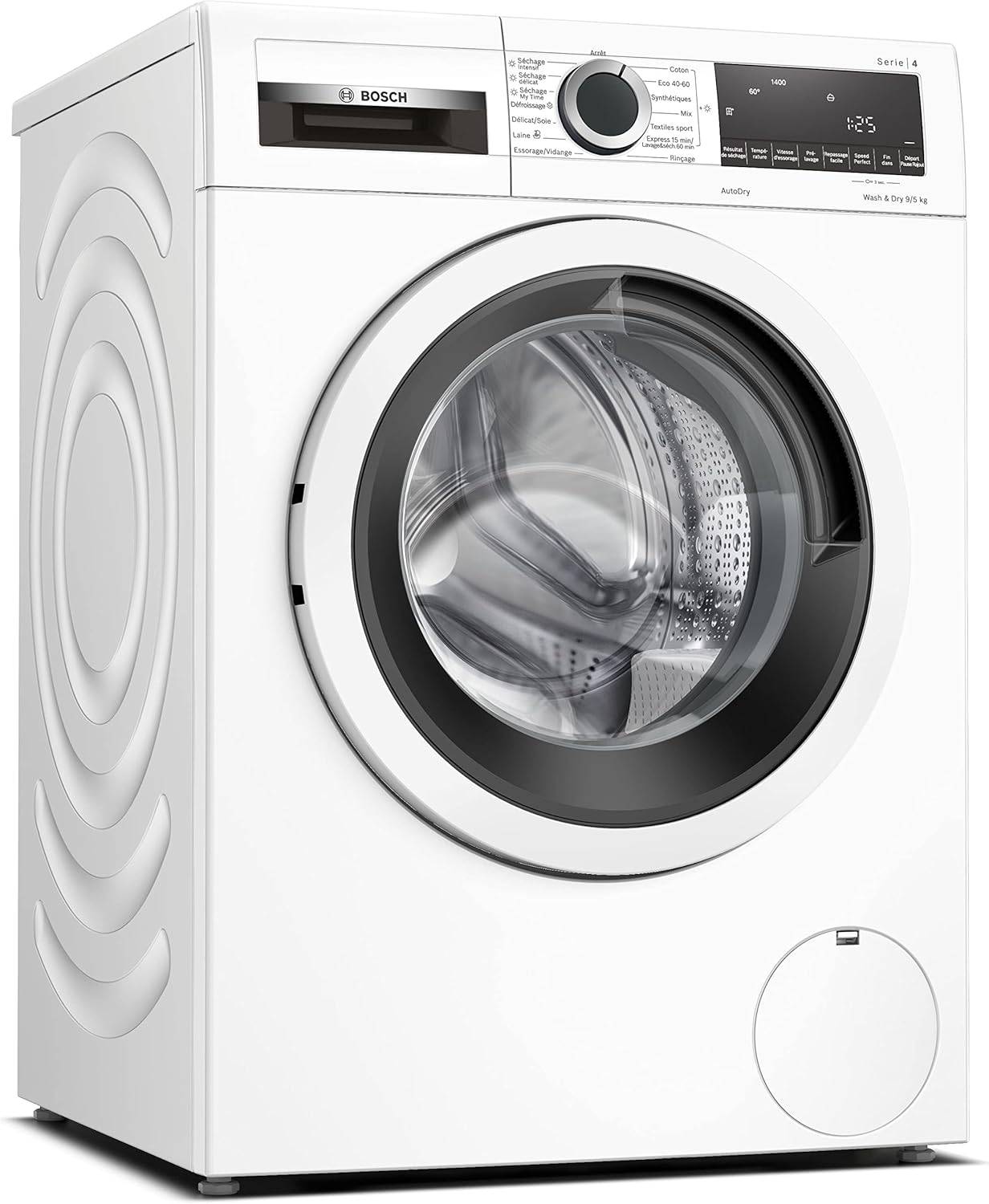 9/5 kg – WNA144V0FR – Lave-linges, Bosch, Série 4, 1400 trs/min, Blanc, Lave linge séchant