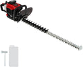 Oxeo Taille haie Thermique Pro - Moteur 2 Temps 22 – 5 cm3 - Grande Lame 76cm - léger - Anti-Vibrations - Poignée rotative, Rouge/Noir/Gris