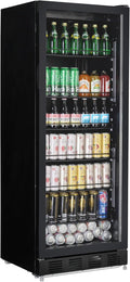 METRO Professional Réfrigérateur à Boissons GSC4280B – 280 L, Avec Serrure, 210 W, Noir, Vitrine Réfrigérée