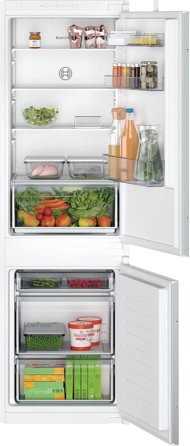 177.2 x 54.1 cm – KIV865SE0 – Réfrigérateurs standard, Bosch, Série 2, Réfrigérateur combiné intégrable, Charnières à glissières