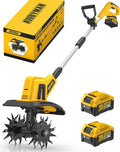 avec 2 batteries de 2 – Motoculteur électrique sans fil 20 V – Cultivateurs et bêches rotatives, Alloyman, 0 Ah et chargeur