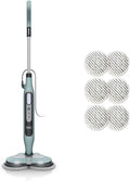 Steam Mop Balai automatique à vapeur et à récurer – Shark, 3 réglages vapeur, 2 tampons rotatifs, S8201EUCP, blanc et gris