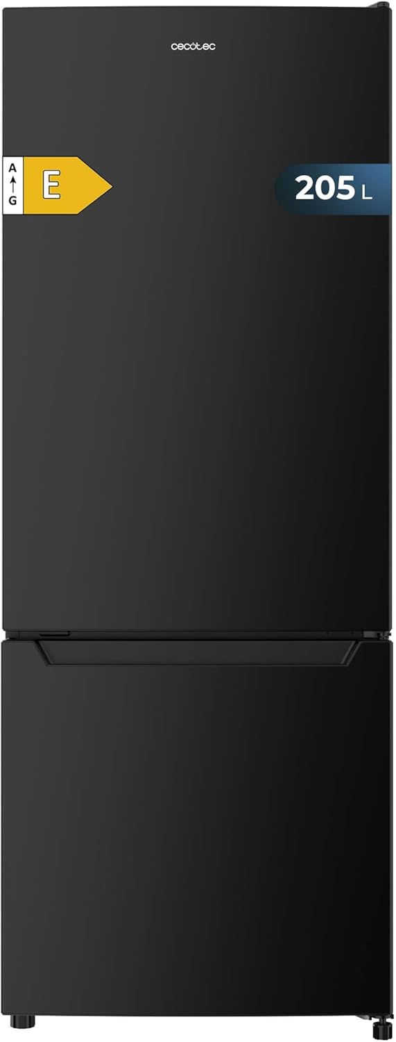 Réfrigérateur combiné d'une capacité de 205 L – Bolero CoolMarket Combi 205 DF Black E – Réfrigérateurs standard, Cecotec, Noir