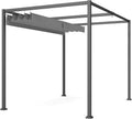 Pergola avec toit rétractable en polyester haute densité 180 g/m2 anti-UV – Outsunny
