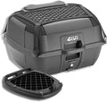 GIVI B45B+ Topcase 45 l incluant plaque arrière filet tapis – Top case B45B+ 45L NOIR COUVERCLE avec plaque monolock dossier universel – Top Cases