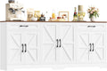 HOCSOK Buffet Cuisine – 180 cm Buffet Salle a Manger avec 6 Tiroirs 2 Portes, 180×87×34 cm, Meuble de Rangement