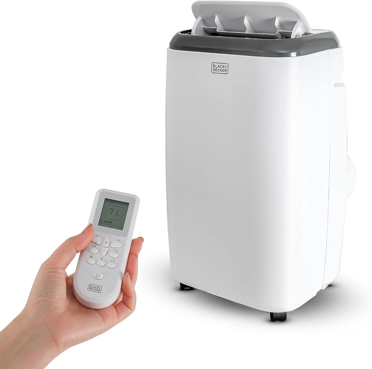 BLACK+DECKER BPP06WTB climatiseur mobile 10 000 BTU, jusqu'à 450 ft², télécommande et kit fenêtre