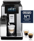 18 Boissons en une Seule Touche – De'Longhi, ECAM612.55.SB, Argent et Noir, Écran Full-Touch, Argent/Noir