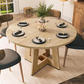 Table à Manger 120 cm – Tables, YOUDENOVA, Table de Cuisine 4 à 6 Personnes, Table à Manger Bois, Rétro Table Ronde, Naturel