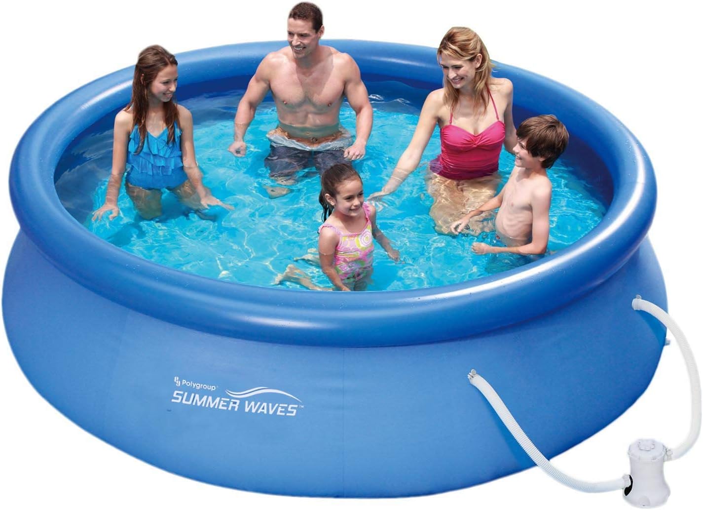 Summer Waves Piscine gonflable circulaire 305 x 76 cm avec épurateur 3 – Piscine gonflable circulaire Ehlis 305 x 76 cm avec purificateur 3 982 litres