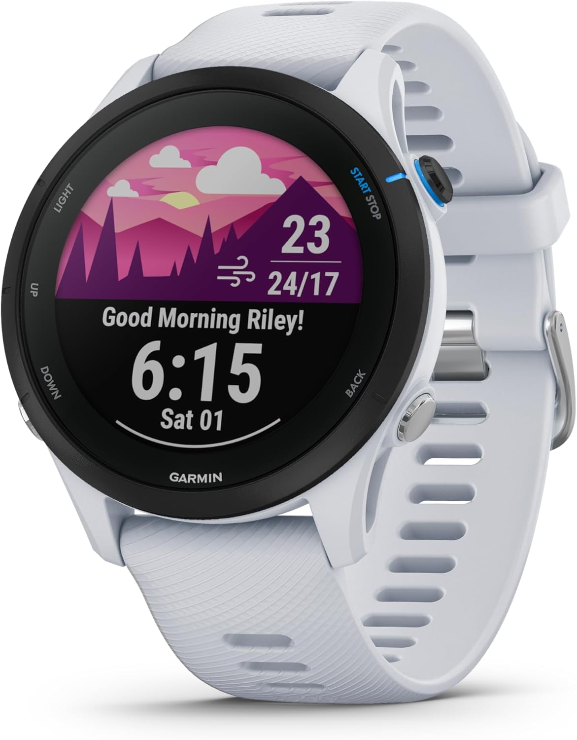Amazon Renewed Garmin Forerunner 255 – Boîtier 46 mm, Music - Montre GPS Multisports connectée de Running, Blanche