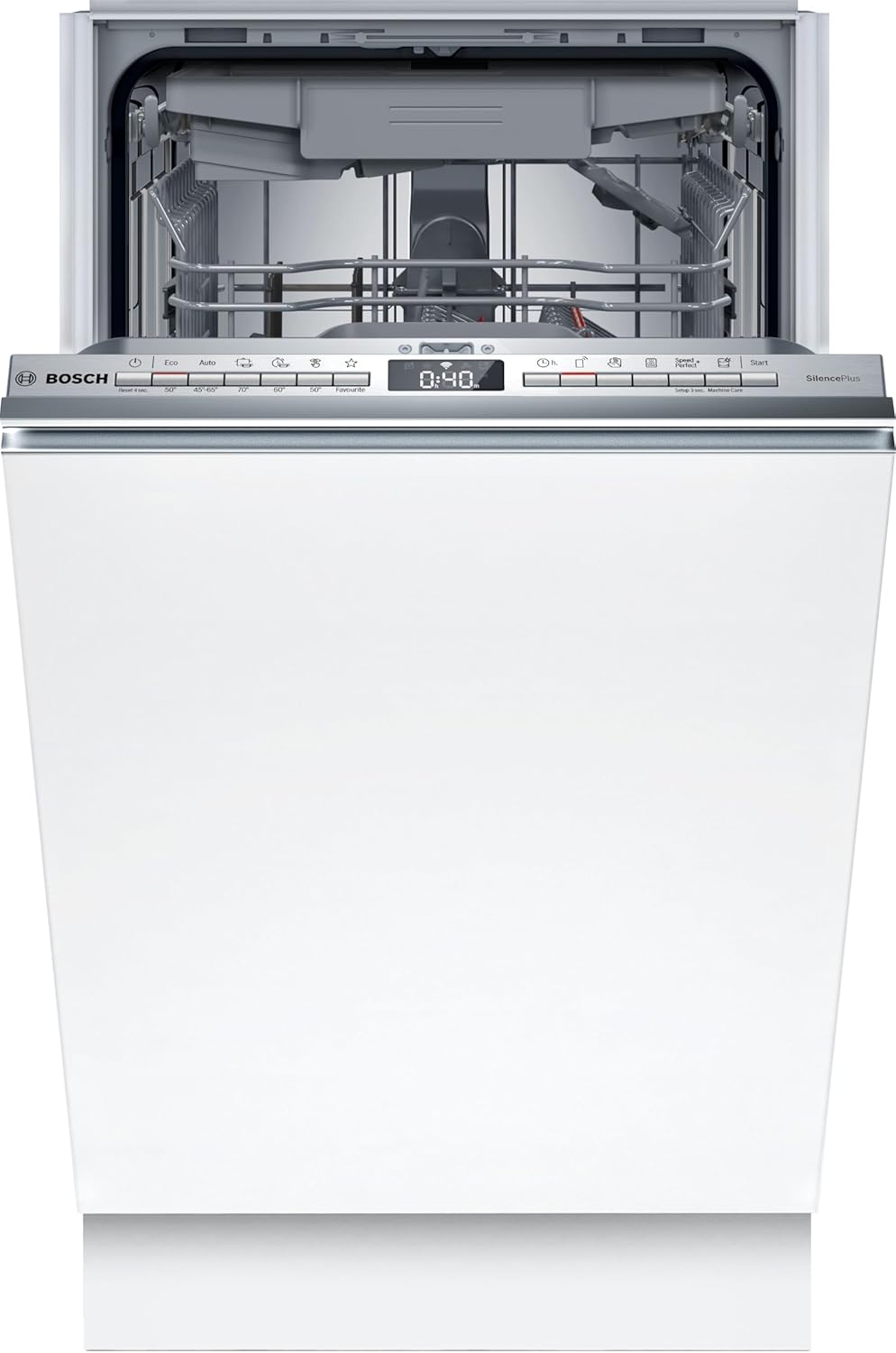 Bosch SPV4EMX17E – 45 cm, Série 4, lave-vaisselle tout intégrable, Blanc