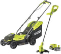 Coupe-Bordures Offert - Largeur de Coupe 33cm – Tondeuse RYOBI 18V One+ RLM18X33B40 avec Batterie 4.0Ah et Chargeur – Coupe-bordures