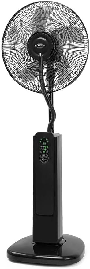1628 – Orbegozo, SFA 7500 Ventilateur nébuliseur 60 W 5 pales 40 cm 9 vitesses Réservoir 1, 8 L, Noir
