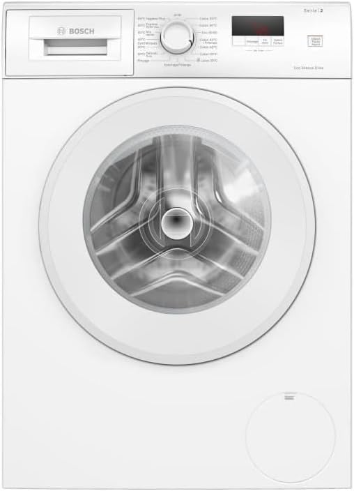 7 kg – WGE02406FR – Lave-linges, Bosch, Série 2, 1400 trs/min, 44l, Blanc, Lave-linge pose-libre, EcoSilence Drive