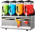 Machines à granité – VEVOR, Machine à Granité 4x12 L, pour Granitas Margarita Milk-shake Restaurant Café Bar Maison, Noir/Argent