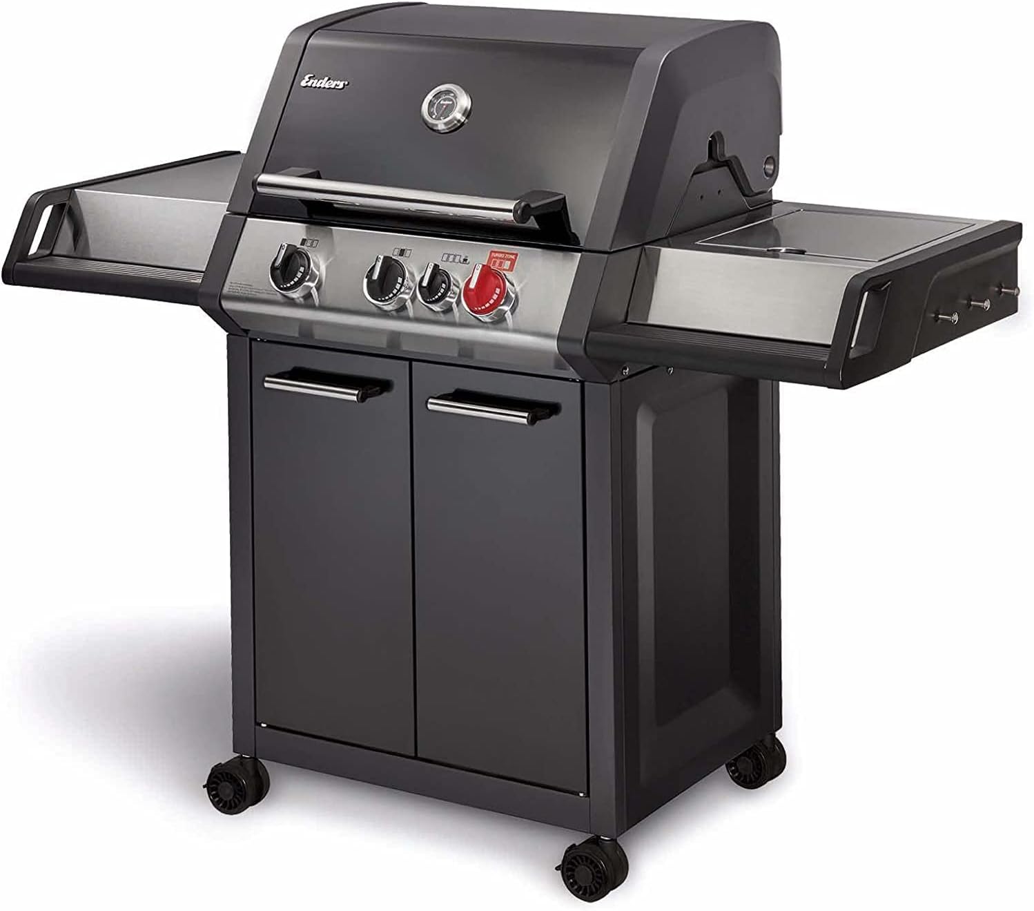 1 kW – Barbecue Monroe Black Pro 3 K Turbo - 3 brûleurs dont 1 Turbo Zone - 1 brûleur latéral - Simple – Barbecues à charbon, Enders