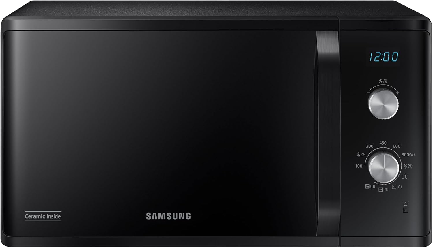 Samsung Micro-ondes avec gril – 23 l, 800 W, Noir MG23K3614AK/E1, système TDS
