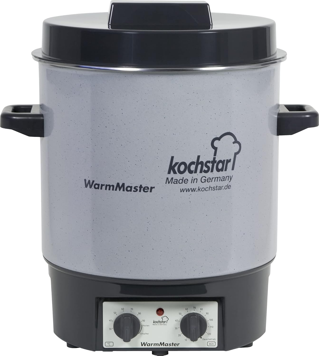 Kochstar K99102035 – 5 cm, 5 x 36, 7 x 41, Stérilisateur Electrique Thermostat + Minuteur Email Gris, Gris/Noir