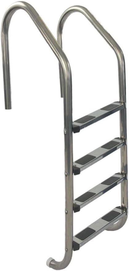 Aqua Select échelle de piscine enterrée 4 marches en acier inoxydable, charge 250 lb, diamètre 1,9 pouce