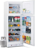 Mini réfrigérateurs – SMETA, Frigo Gaz avec Congélateur, Frigo Camping Gaz pour Camping-car, 265L, Réfrigérateur Congélateur Combiné Gaz/220V