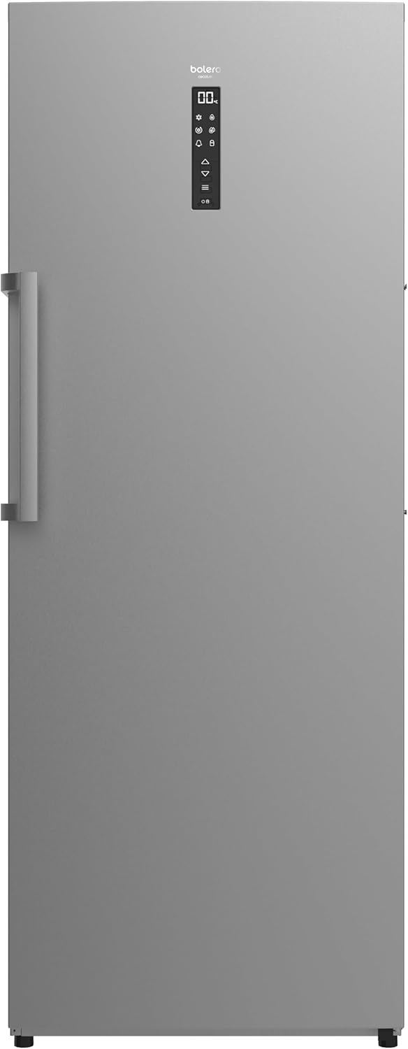 Total No Frost – Congélateur Vertical 380L Bolero CoolMarket UF 380 Inox, Cecotec, Acier Inox, Moteur Inverter Plus