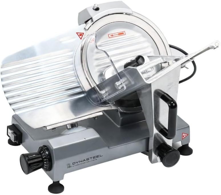 Trancheuse à Jambon Professionnelle Semi-Automatique 220 mm – Trancheuses, Dynasteel, Argent/Noir