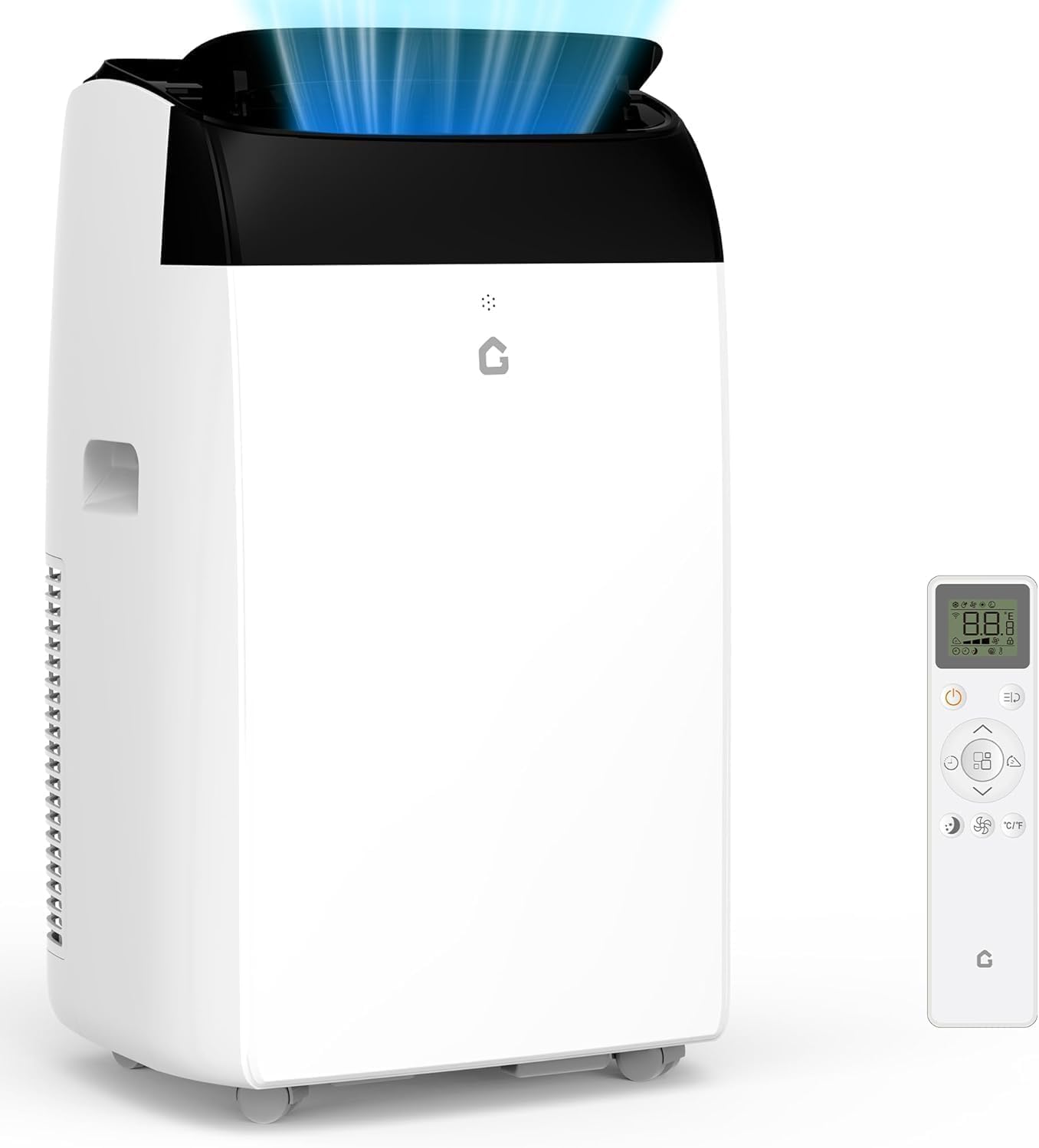Climatiseurs portables – GarveeTech, Climatiseur mobile 5-en-1 10000 BTU, 2 vitesses, silencieux <50 dB, télécommande, minuterie 24h, gaz R290