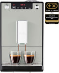 Melitta Solo Sandy Grey – Machine à Café à Grains avec Broyeur et Système d'Extraction des Arômes, Mode 1 à 2 Tasses, E950-777, 1400W, Affichage LED