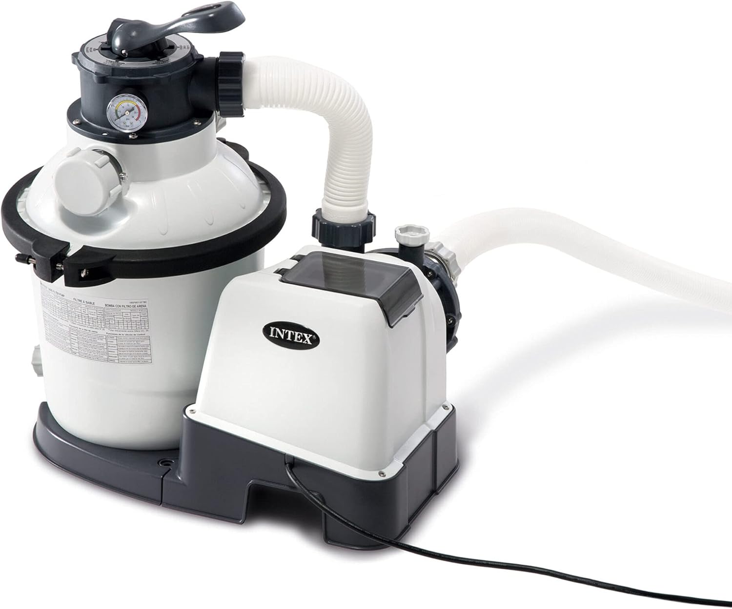 Filtre à sable 1200 Gph – Filtres, Intex, 220-240 Volt, Blanc/Noir