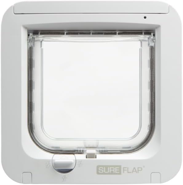 SureFlap Sure PetCare - Chatière à Puce électronique SureFlap – pour Portes, Blanc, fenêtres et Murs