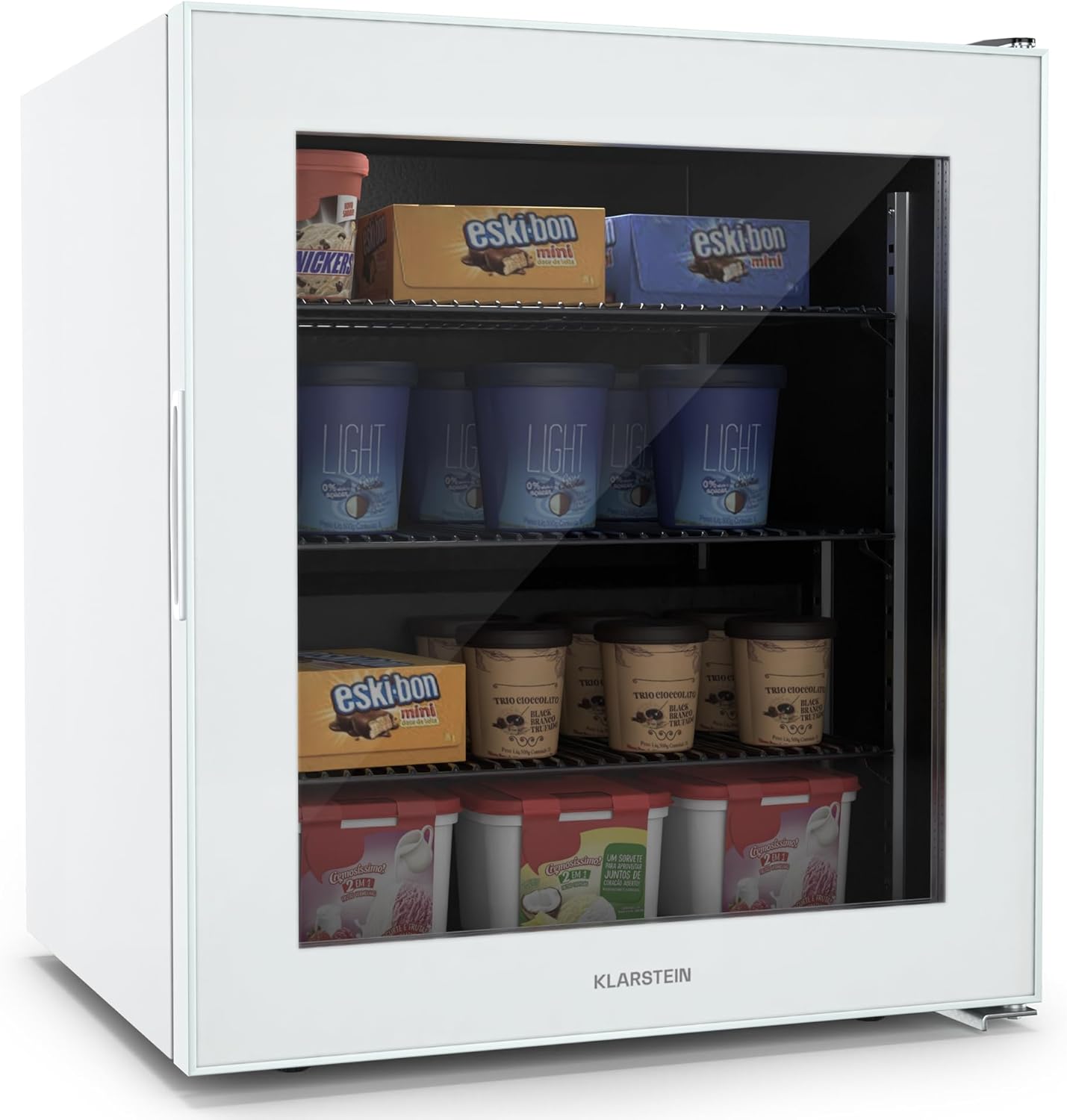 Éclairage LED – IceAge 88 Mini Congélateur, KLARSTEIN, 88L, Température 0 à -18°C, 3 Étagères, Blanc, Énergie Classe E