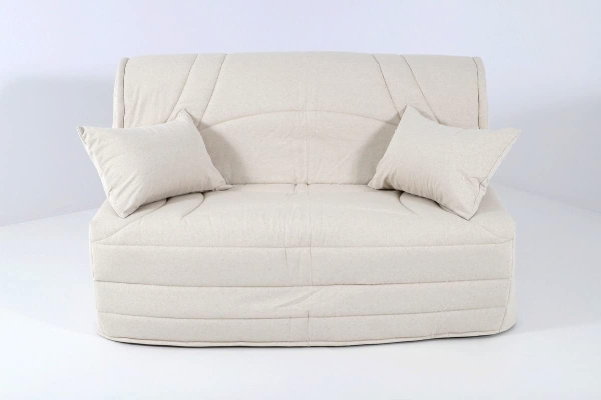 Housse BZ 140x190 matelassée Naturel Beige – Housses de canapé, Hévéa Sélection