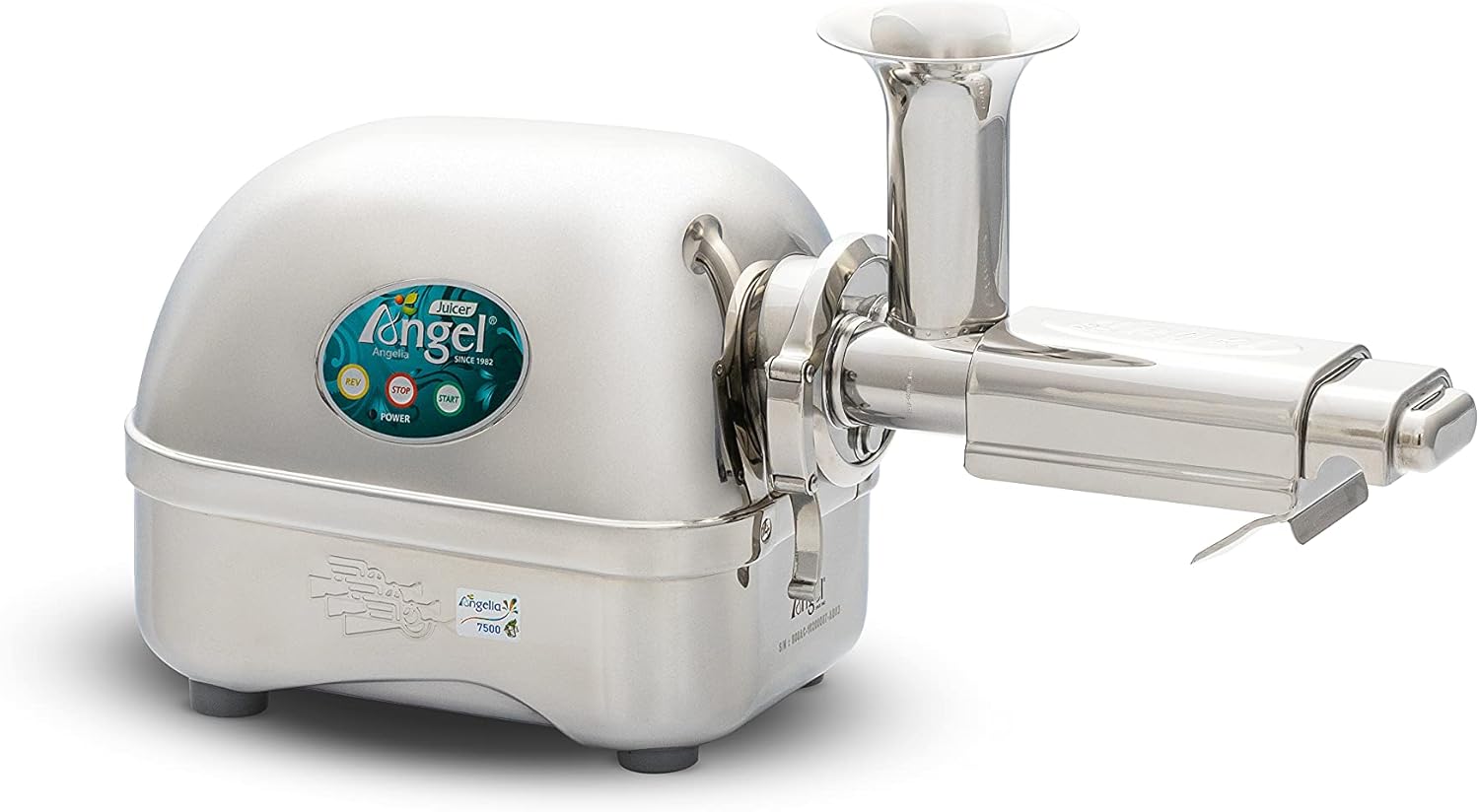 7500 extracteur de jus – Extracteurs de jus à vis simple, ANGEL, Argent Métallique